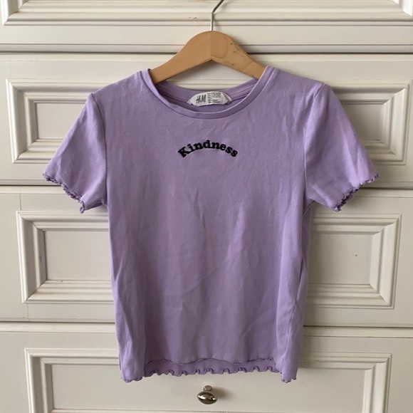 Hm Girls Kindness Lavender Tshirt 